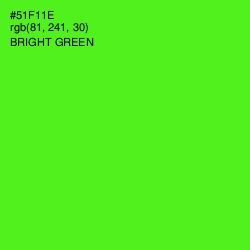 #51F11E - Bright Green Color Image