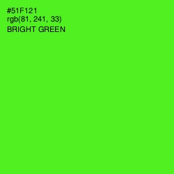 #51F121 - Bright Green Color Image