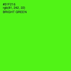 #51F216 - Bright Green Color Image