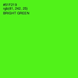 #51F219 - Bright Green Color Image