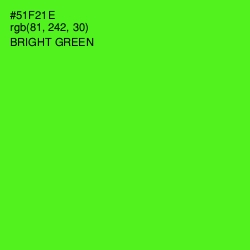 #51F21E - Bright Green Color Image