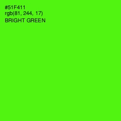 #51F411 - Bright Green Color Image