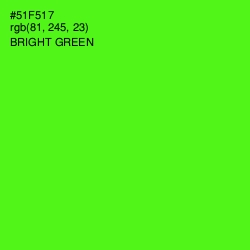 #51F517 - Bright Green Color Image