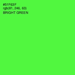 #51F63F - Bright Green Color Image