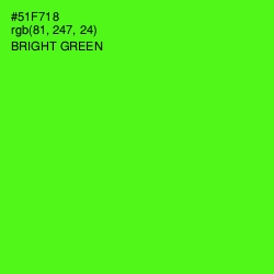 #51F718 - Bright Green Color Image