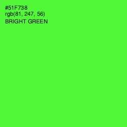 #51F738 - Bright Green Color Image