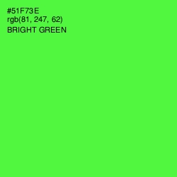 #51F73E - Bright Green Color Image