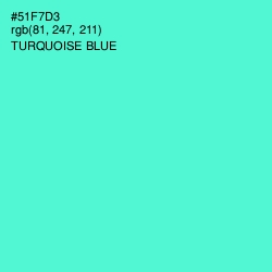 #51F7D3 - Turquoise Blue Color Image