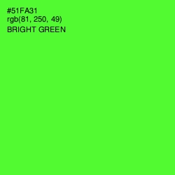 #51FA31 - Bright Green Color Image