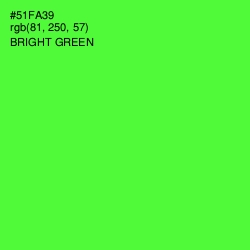 #51FA39 - Bright Green Color Image