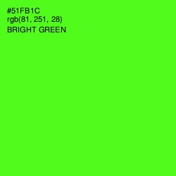 #51FB1C - Bright Green Color Image