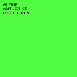 #51FB3F - Bright Green Color Image