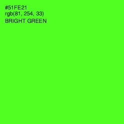 #51FE21 - Bright Green Color Image