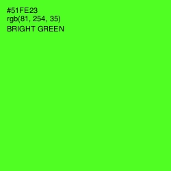 #51FE23 - Bright Green Color Image