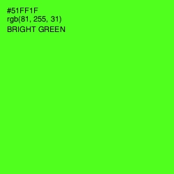 #51FF1F - Bright Green Color Image