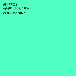 #51FFC3 - Aquamarine Color Image