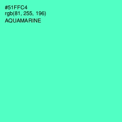#51FFC4 - Aquamarine Color Image