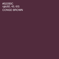 #522B3C - Congo Brown Color Image