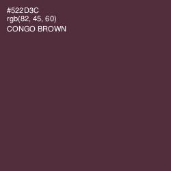 #522D3C - Congo Brown Color Image