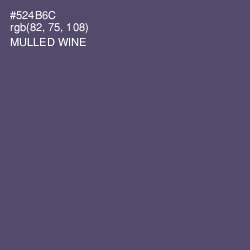 #524B6C - Mulled Wine Color Image