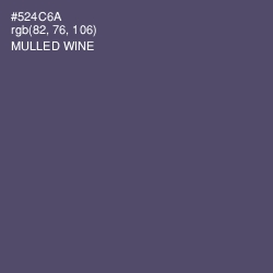 #524C6A - Mulled Wine Color Image