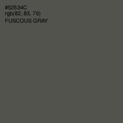 #52534C - Fuscous Gray Color Image