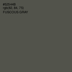 #52544B - Fuscous Gray Color Image