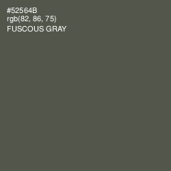 #52564B - Fuscous Gray Color Image