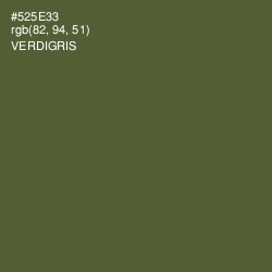 #525E33 - Verdigris Color Image