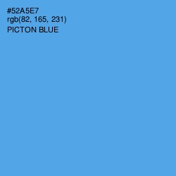 #52A5E7 - Picton Blue Color Image