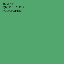 #52A76F - Aqua Forest Color Image