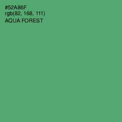 #52A86F - Aqua Forest Color Image