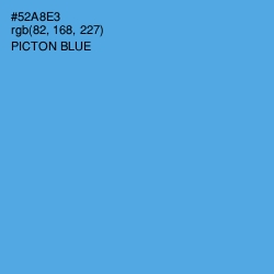 #52A8E3 - Picton Blue Color Image