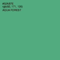 #52AB7E - Aqua Forest Color Image