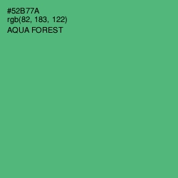 #52B77A - Aqua Forest Color Image