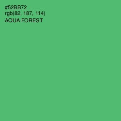 #52BB72 - Aqua Forest Color Image