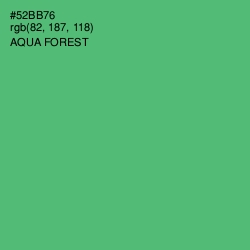 #52BB76 - Aqua Forest Color Image