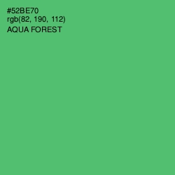 #52BE70 - Aqua Forest Color Image