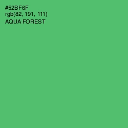 #52BF6F - Aqua Forest Color Image