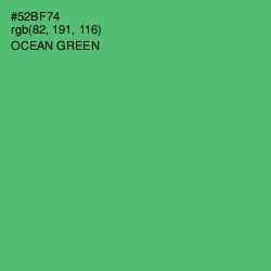 #52BF74 - Ocean Green Color Image