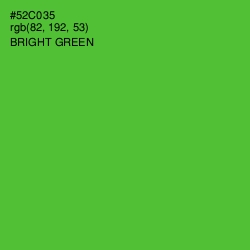 #52C035 - Bright Green Color Image