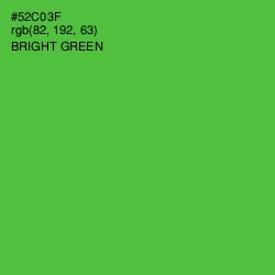 #52C03F - Bright Green Color Image