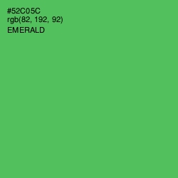 #52C05C - Emerald Color Image