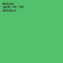 #52C06C - Emerald Color Image