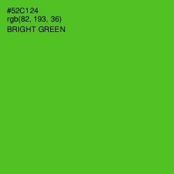 #52C124 - Bright Green Color Image