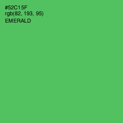 #52C15F - Emerald Color Image