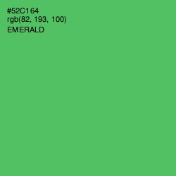 #52C164 - Emerald Color Image