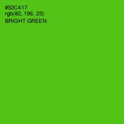 #52C417 - Bright Green Color Image