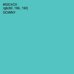 #52C4C0 - Downy Color Image