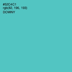 #52C4C1 - Downy Color Image